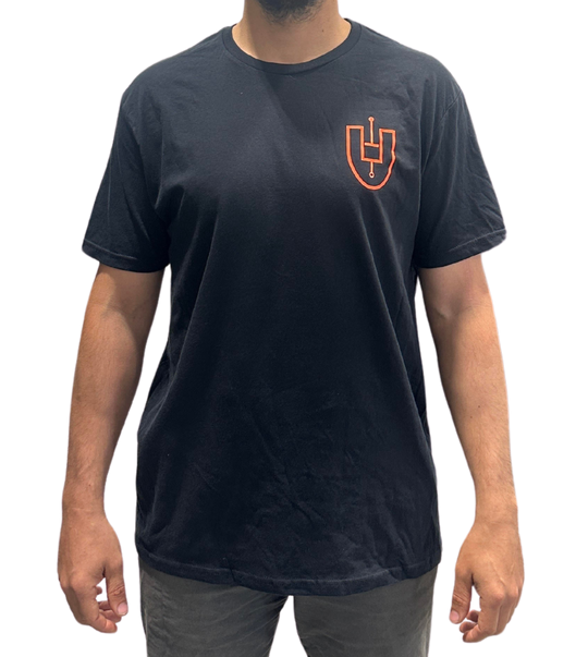 T-Shirt - Black - Orange Logo